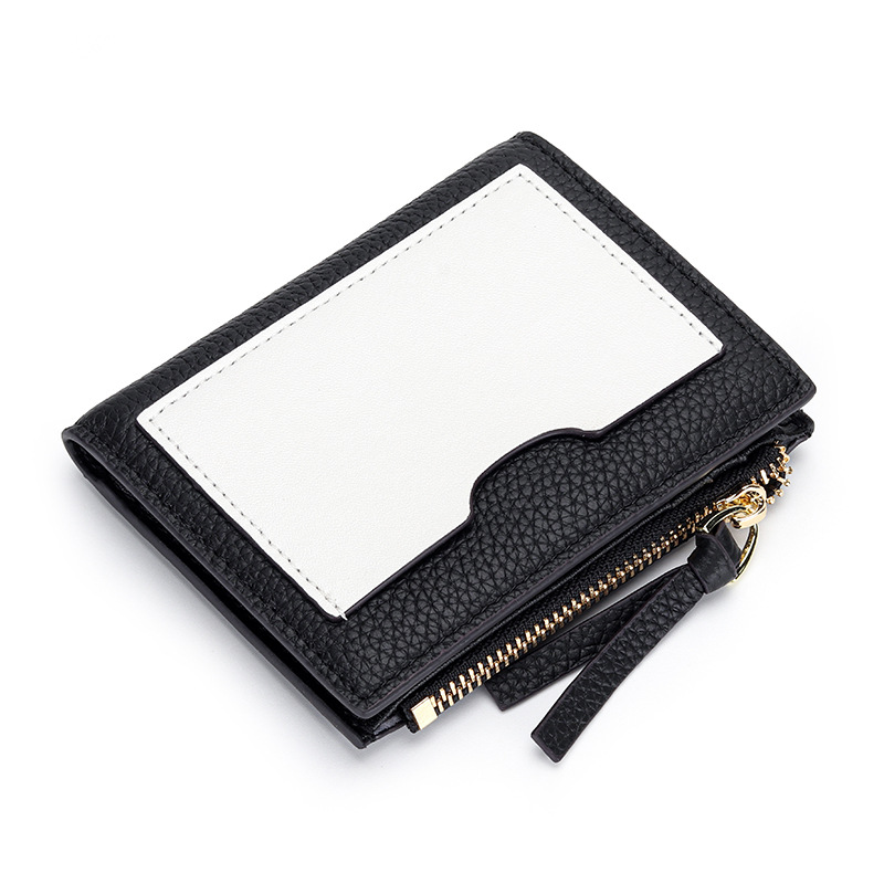 Interior Design Id - Genuine leather wallet women short zipper