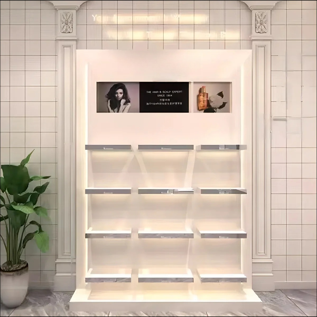Interior Design Nail Salon - Makeup Showcase Retail Shop Interior Design