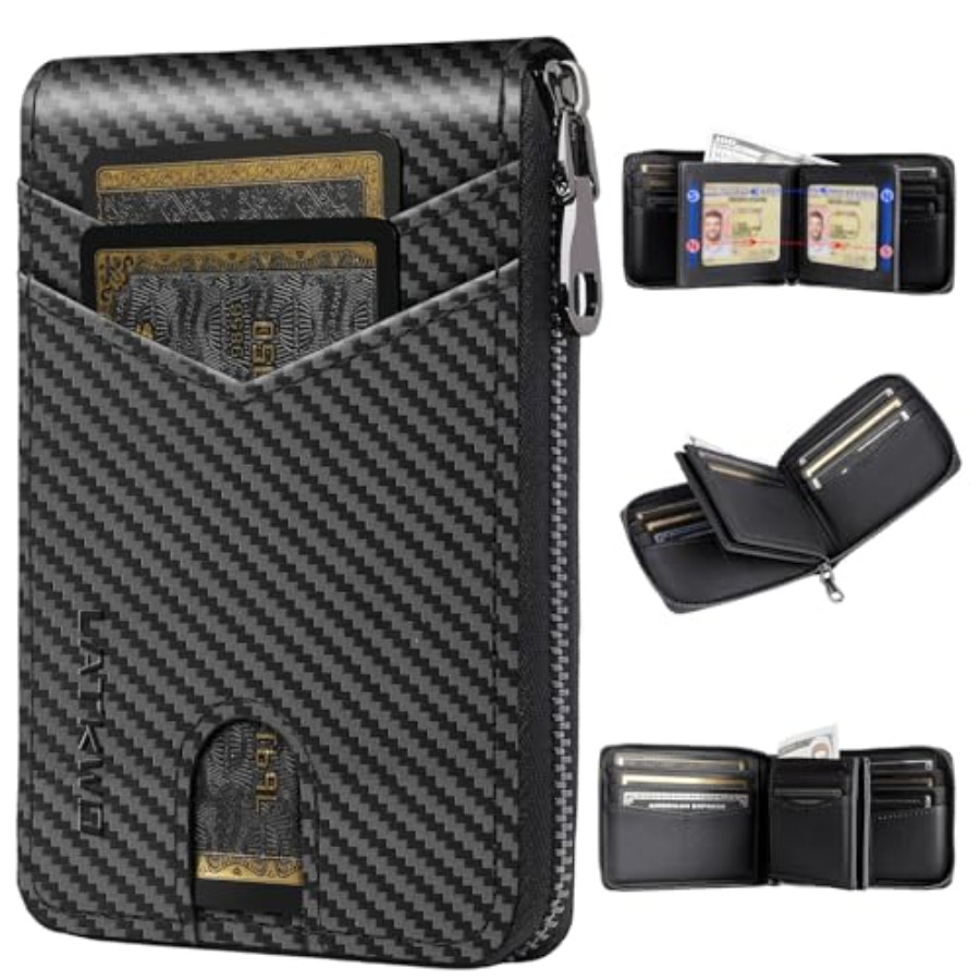 Interior Design Id - Men's RFID Blocking Zipper Large Dimensions