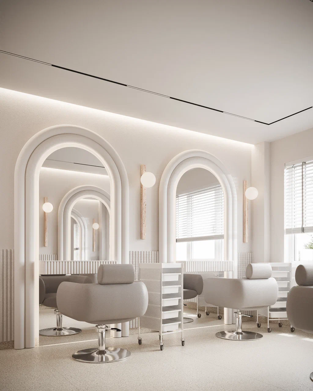 Beauty Salon Store Furniture N - Interior Design Nail Salon บทวิจารณ์และราคา