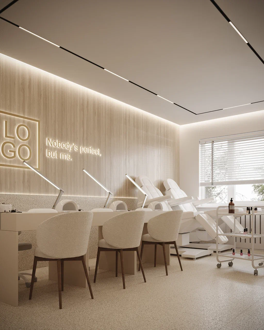 Beauty Salon Store Furniture N - Interior Design Nail Salon บทวิจารณ์และราคา