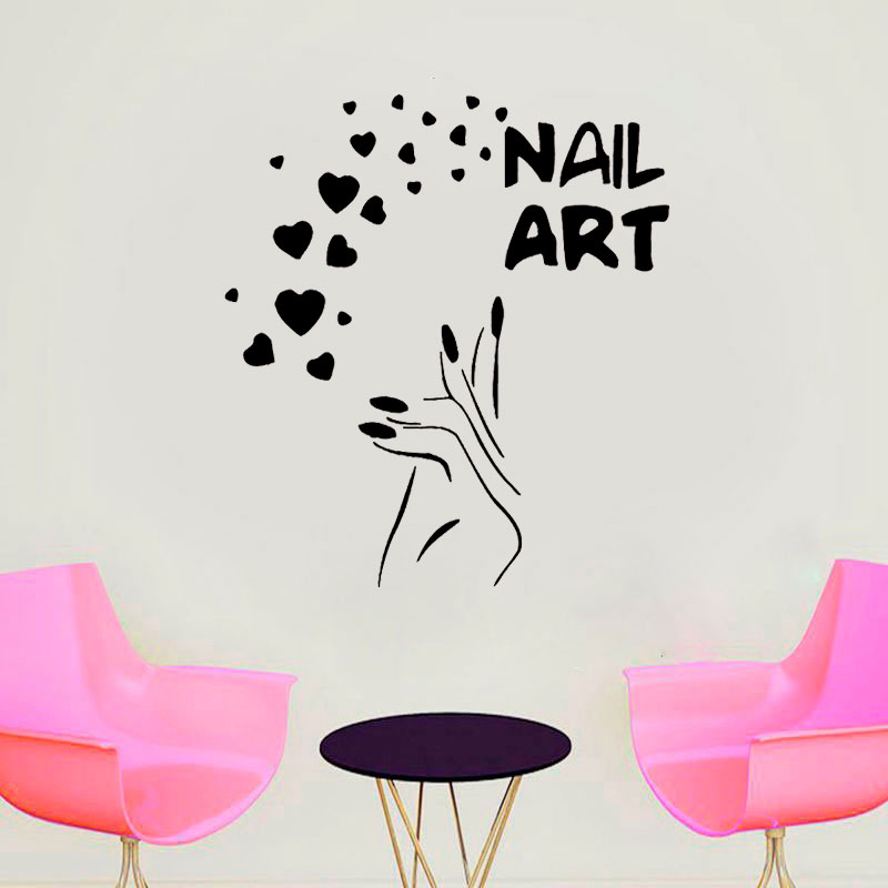 Nails Art Window Decals Love B - Interior Design Nail Salon บทวิจารณ์และราคา