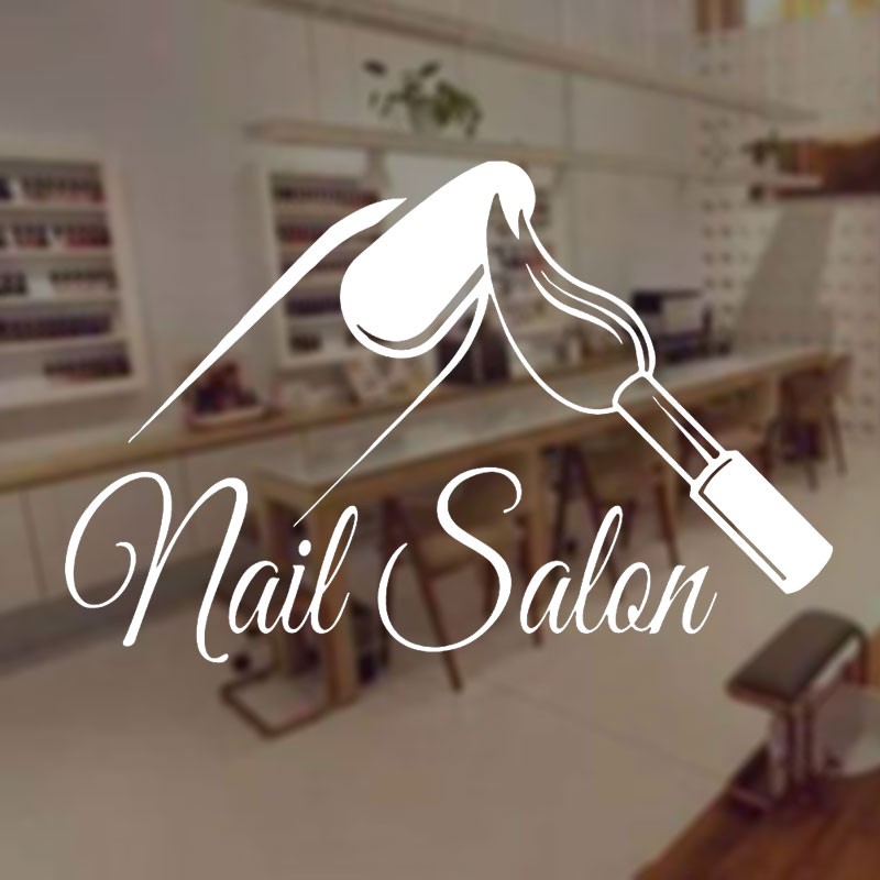 Nail Salon Shop Wall Decal Man - Interior Design Nail Salon บทวิจารณ์และราคา