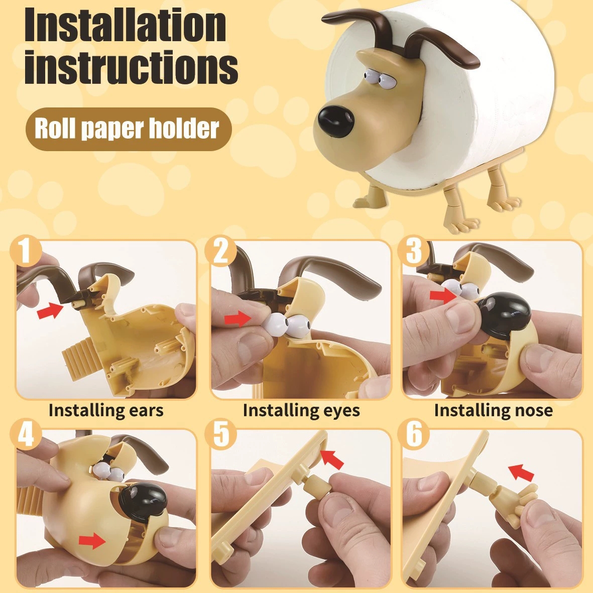 Fun Dog Toilet Paper Holder Ho - Interior Design Kitchen บทวิจารณ์และราคา