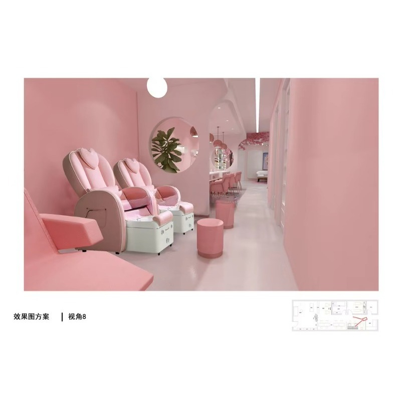 Custom Modern Commercial Furni - Interior Design Nail Salon บทวิจารณ์และราคา