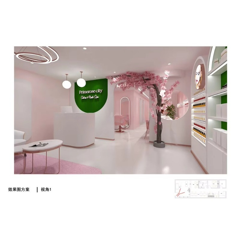 Custom Modern Commercial Furni - Interior Design Nail Salon บทวิจารณ์และราคา