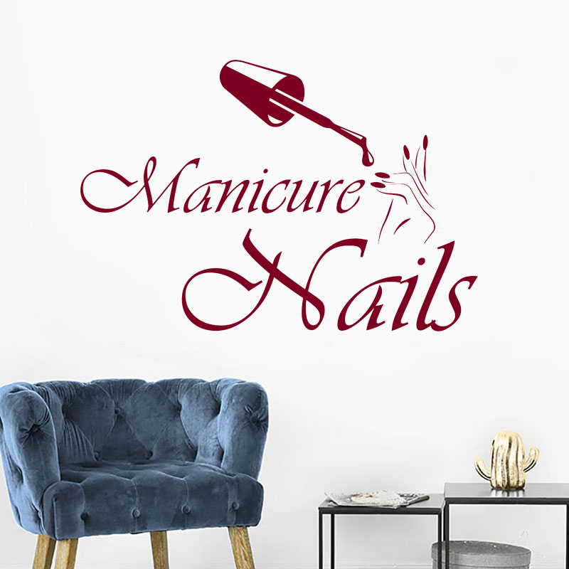 Wall Decal Manicure Vinyl Wind - Interior Design Nail Salon บทวิจารณ์และราคา