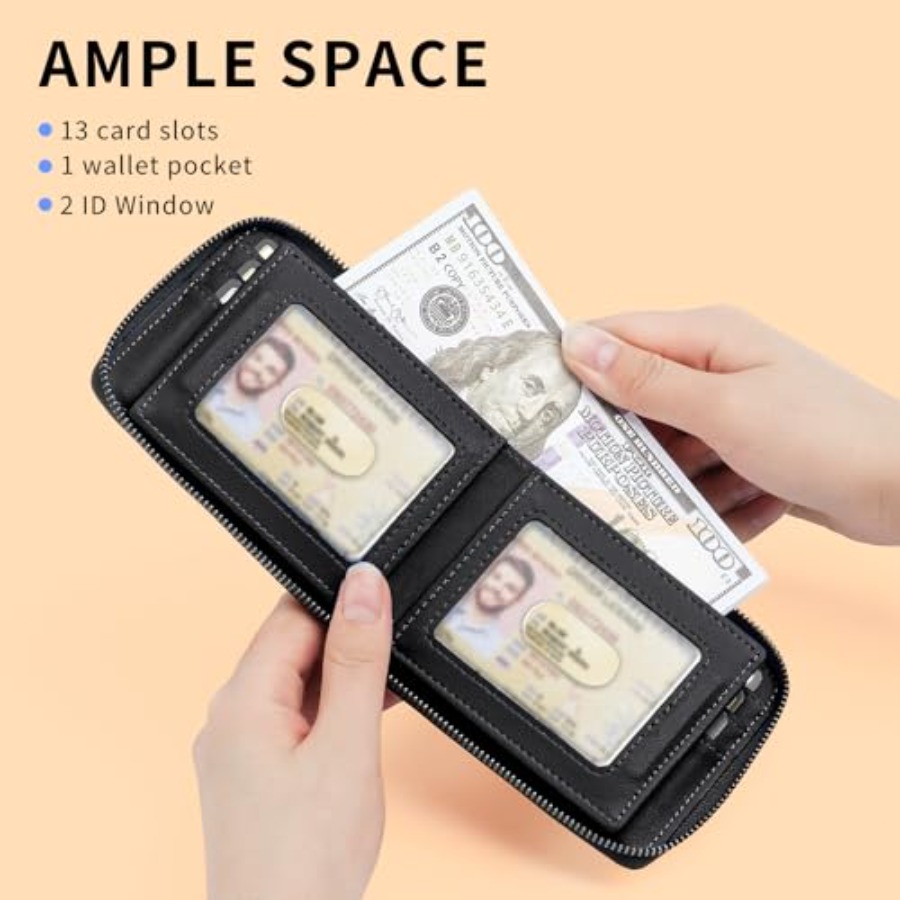 Men's RFID Blocking Zipper Lar - Interior Design Id บทวิจารณ์และราคา