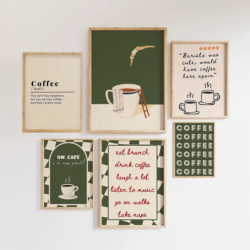Abstract Funny Coffee Club Ser - Interior Design Kitchen บทวิจารณ์และราคา