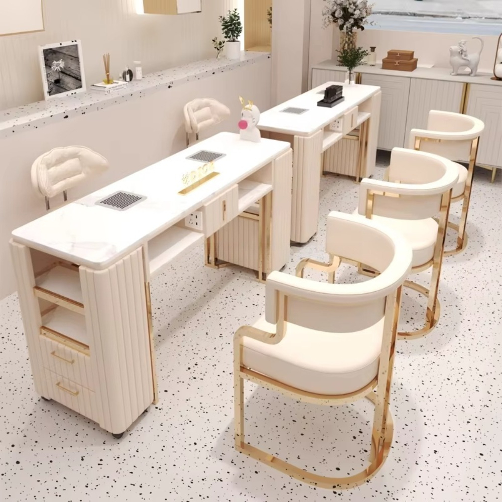 Luxury Modern Black Nail Furni - Interior Design Nail Salon บทวิจารณ์และราคา