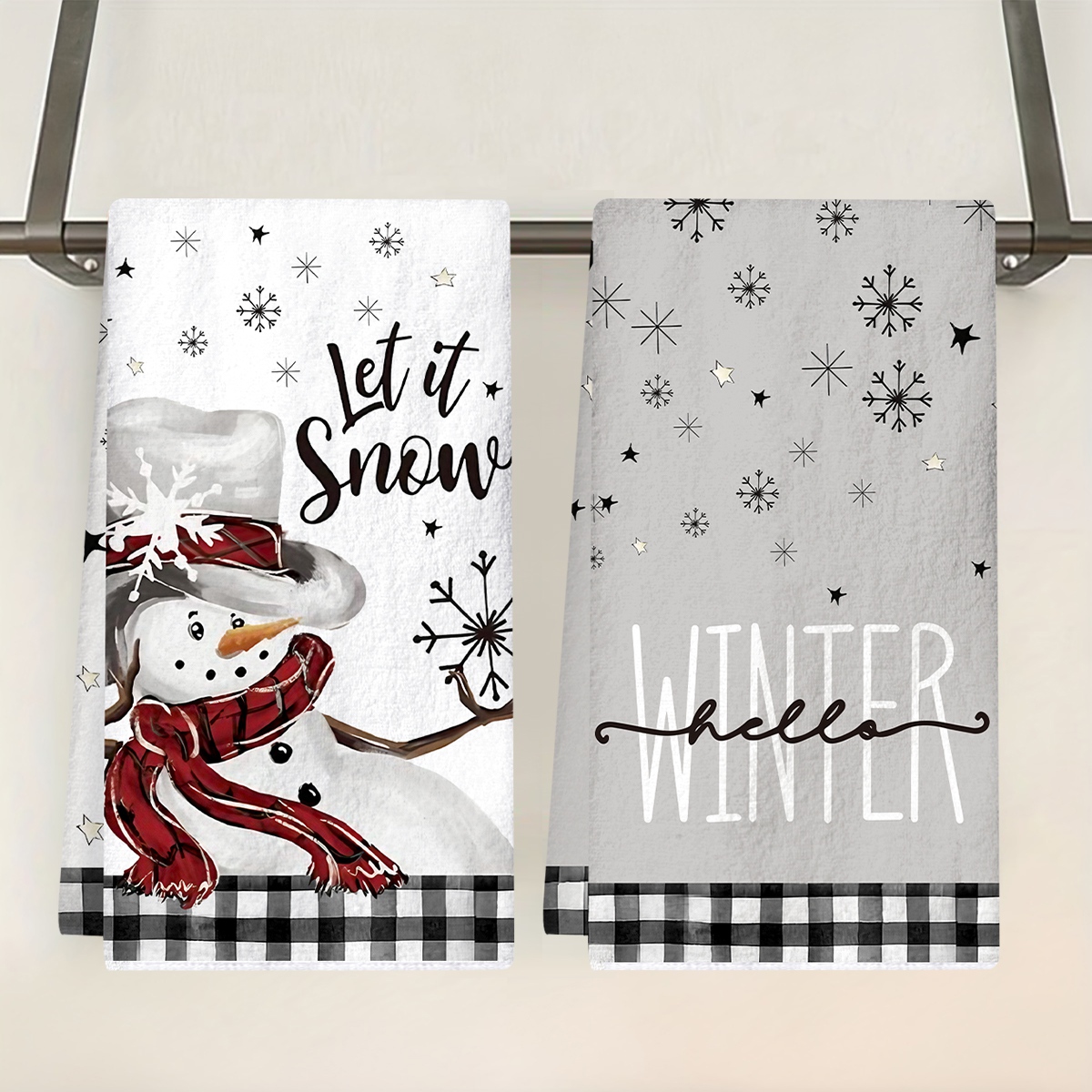 2pcs Christmas Kitchen Towels  - Interior Design Kitchen บทวิจารณ์และราคา