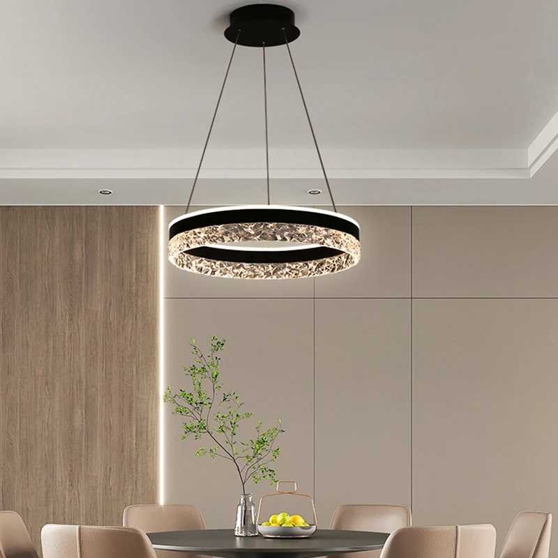 Modern Luxury Crystal LED Pend - Interior Design Kitchen บทวิจารณ์และราคา